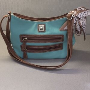 Stone Mountain Accessories Teal and Brown Shoulder Bag
